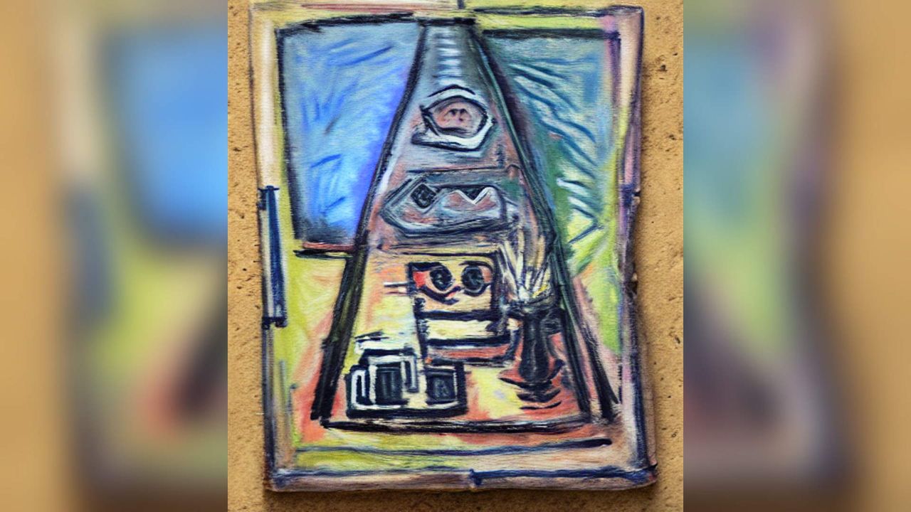 AI generated art in the style of Aharon Kahana
