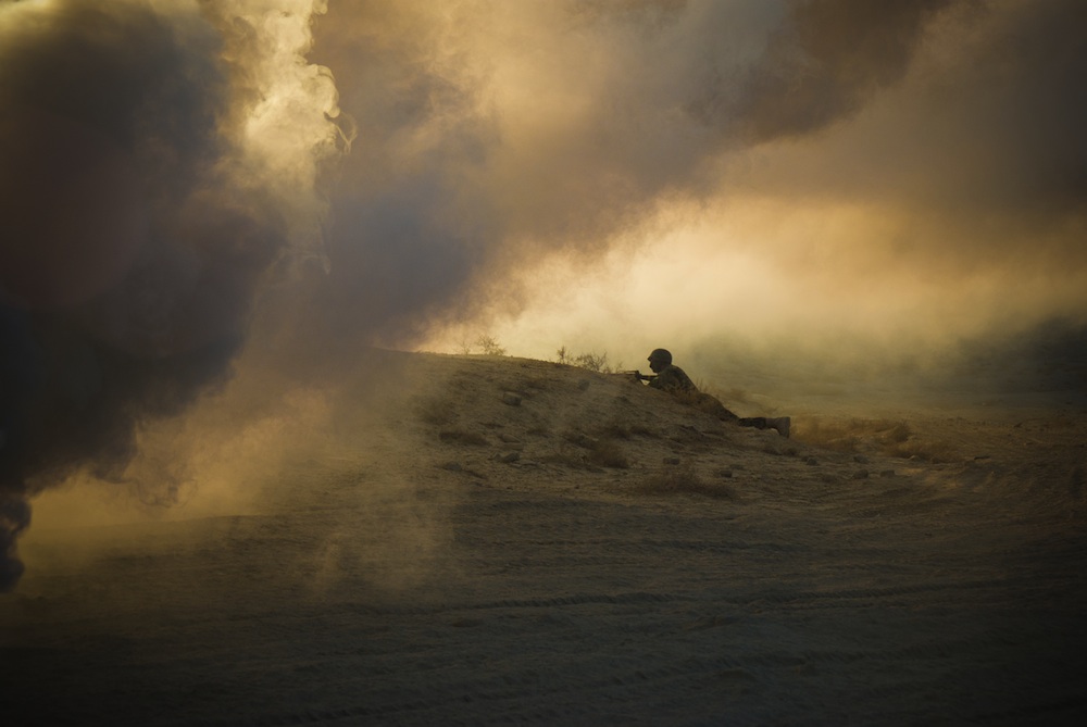 soldier in battle