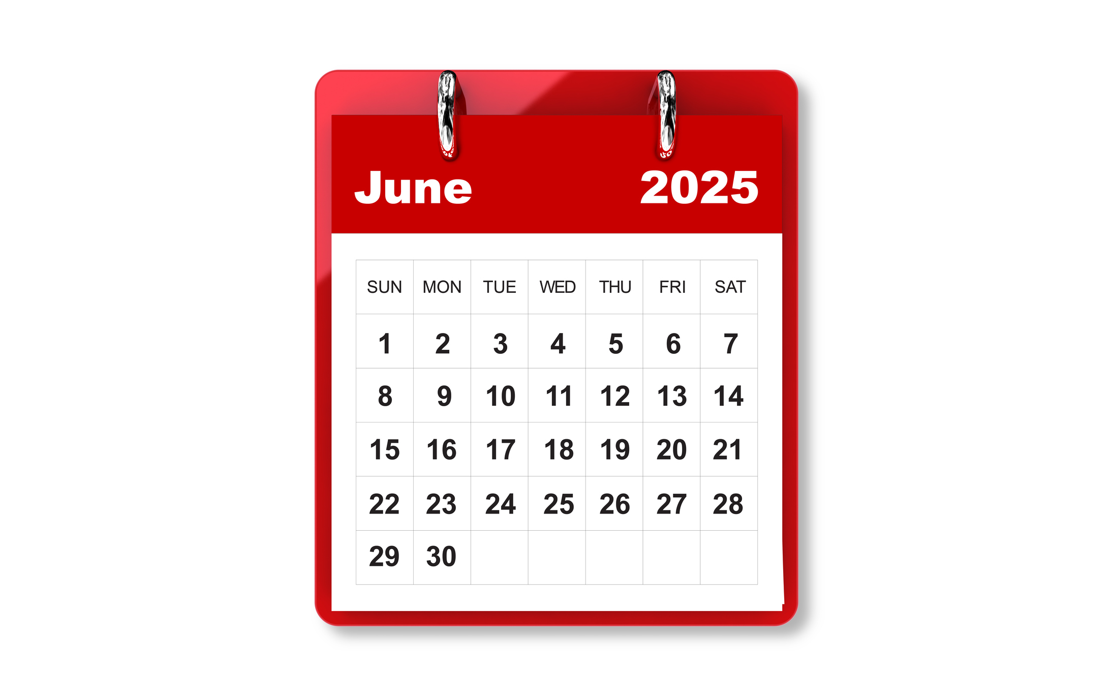 June 2025 calendar