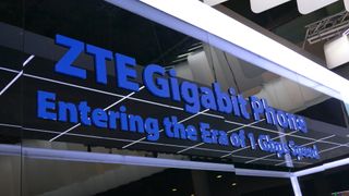 Mock-ups of ZTE’s Gigabit Phone were at MWC 2017