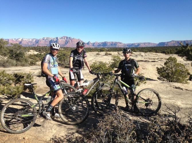 Gooseberry Mesa: great riding with an impressive backdrop