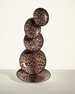 Leopard print plates by Dolce & Gabbana Casa