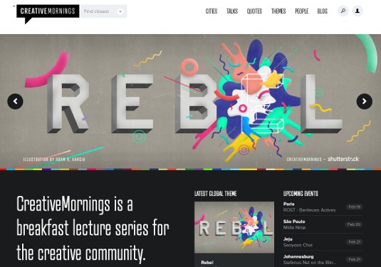 CreativeMornings is a breakfast lecture series for the creative community
