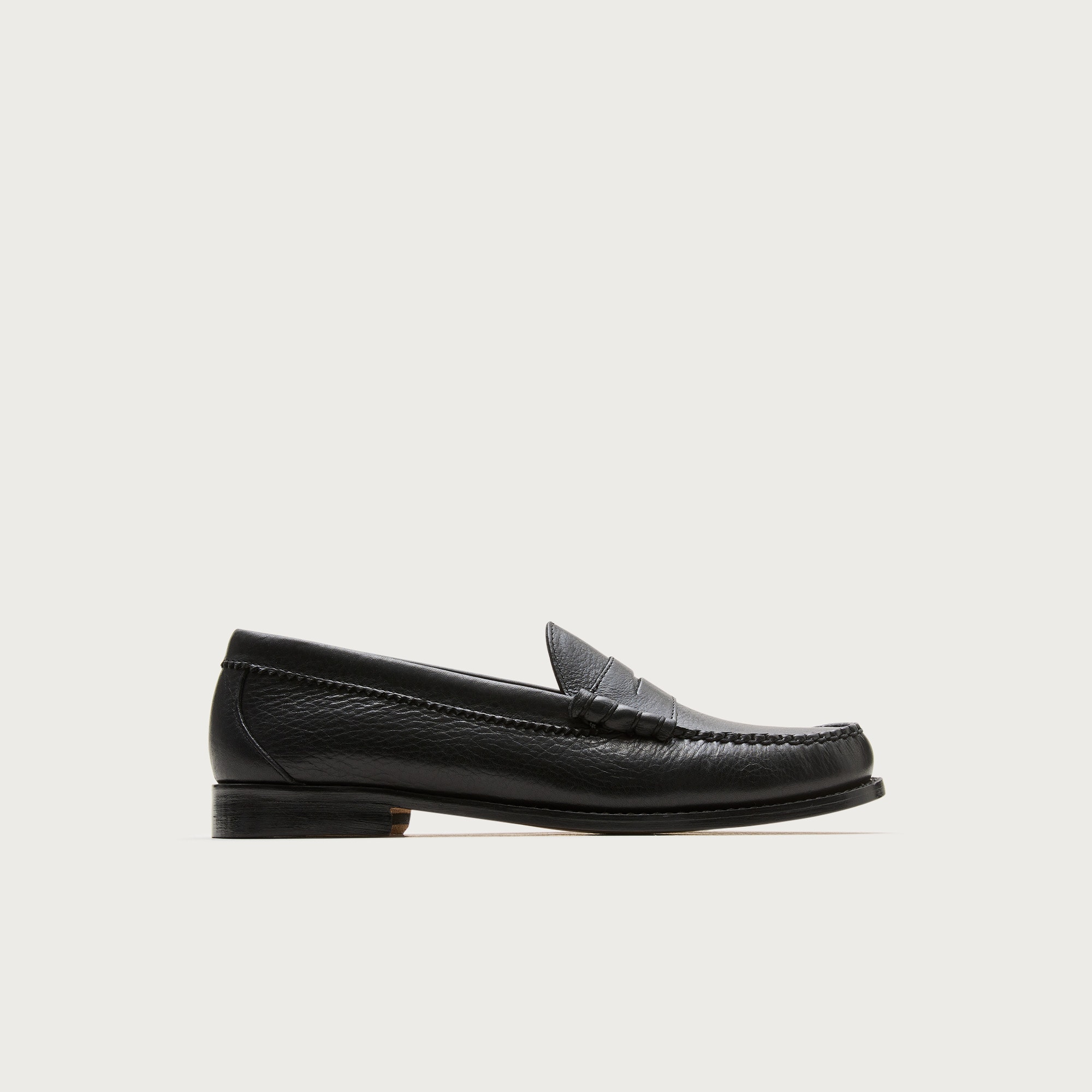 Camden Tumbled Leather Loafers With Leather Soles