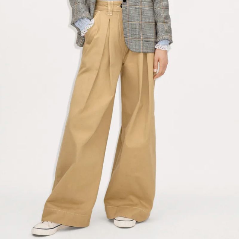 Elevated Me + Em Cotton Super Wide-Leg Trouser