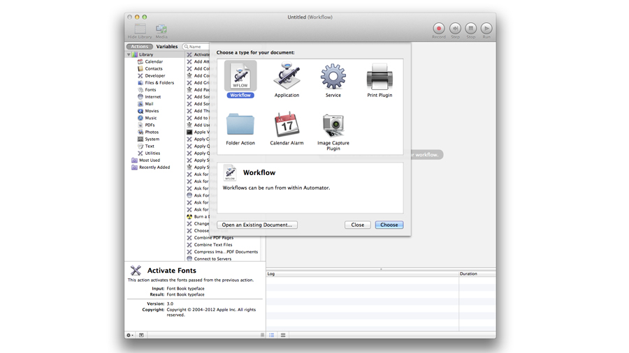 17. Use Automator and Services for speed