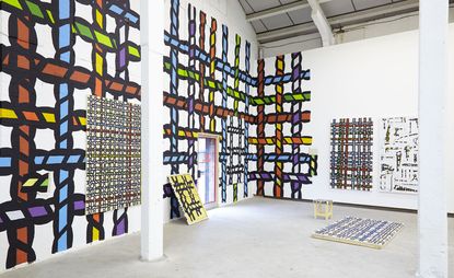 British artist Richard Woods launches a new show of paintings and sculptures at Birmingham's Eastside Projects Gallery