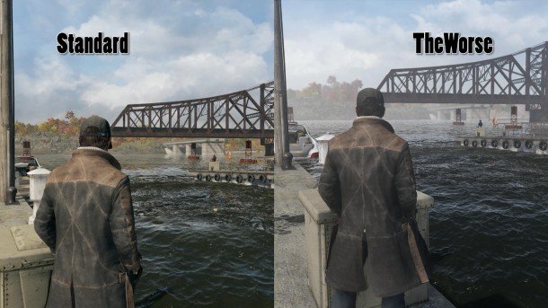 Watch Dogs comparison video TheWorse Mod 10 vs standard at 1440p