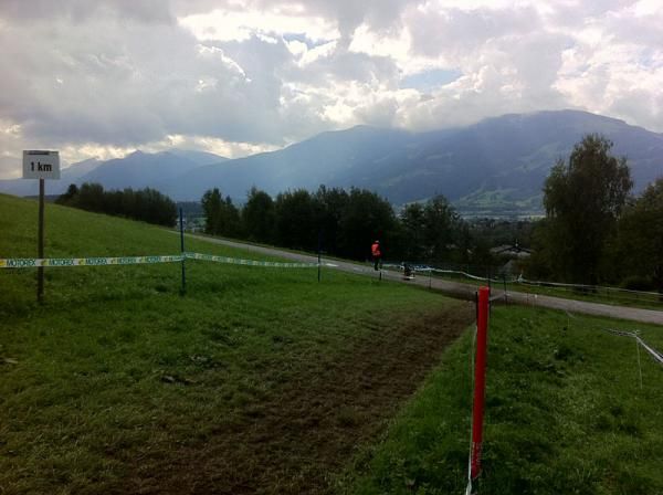 A lovely view with 1km to go, not that racers will have time to enjoy it.