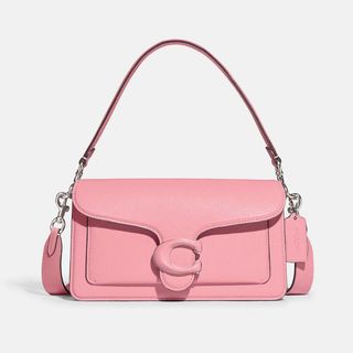 pink puffy Coach bag