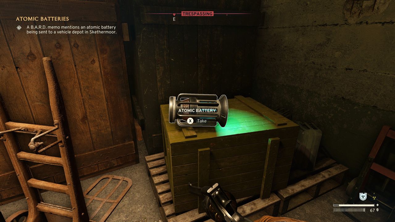 Atomfall atomic battery locations - Battery in storeroom
