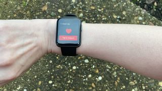 A Xiaomi Mi Watch Lite on someone's wrist