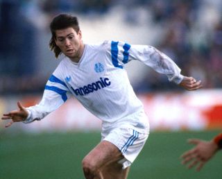 Chris Waddle playing for Marseille, 1989