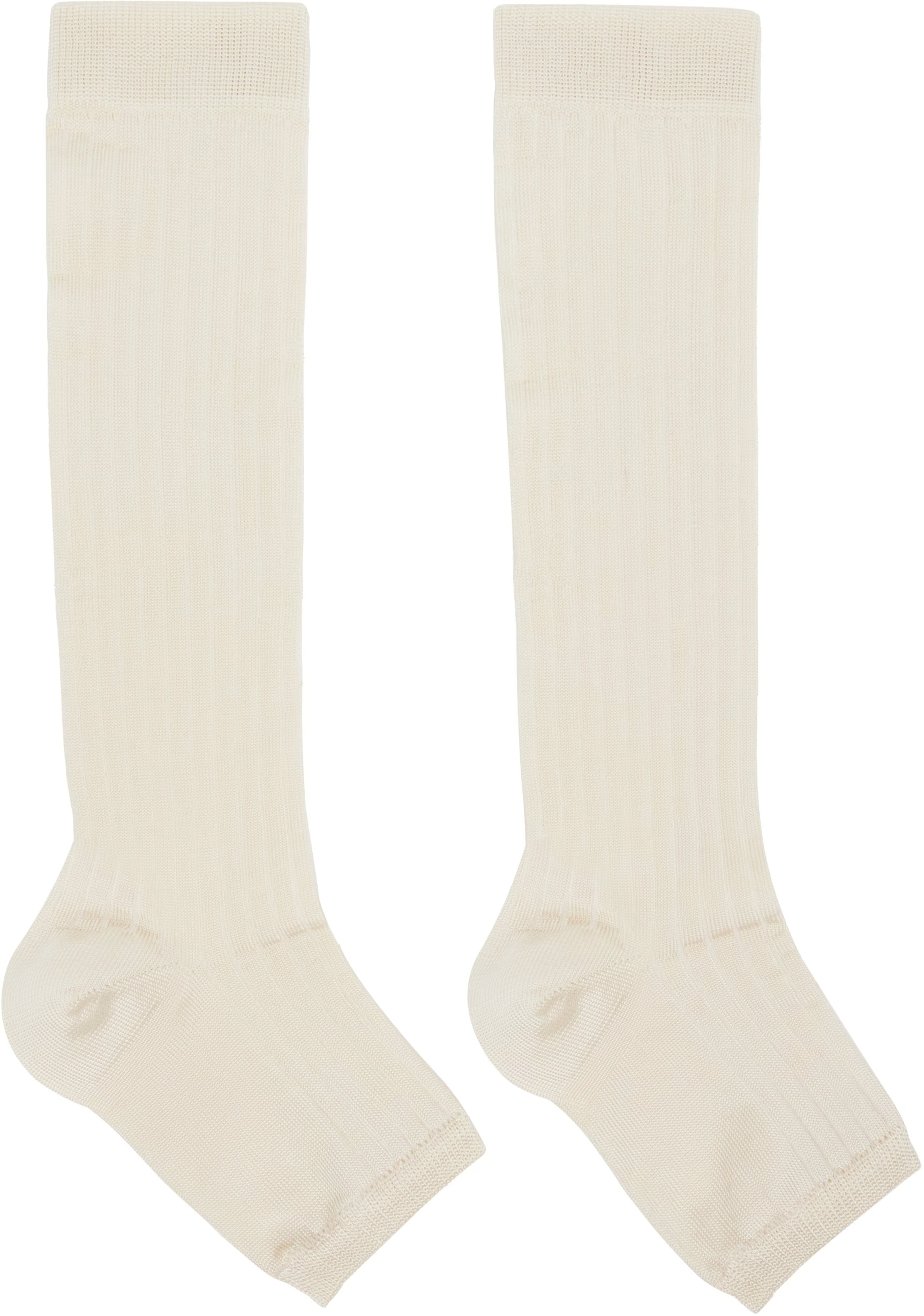 Swedish Stockings, Ssense Exclusive Off-White Long Toeless Socks