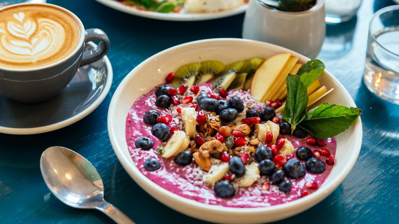 brunch bowl with coffee