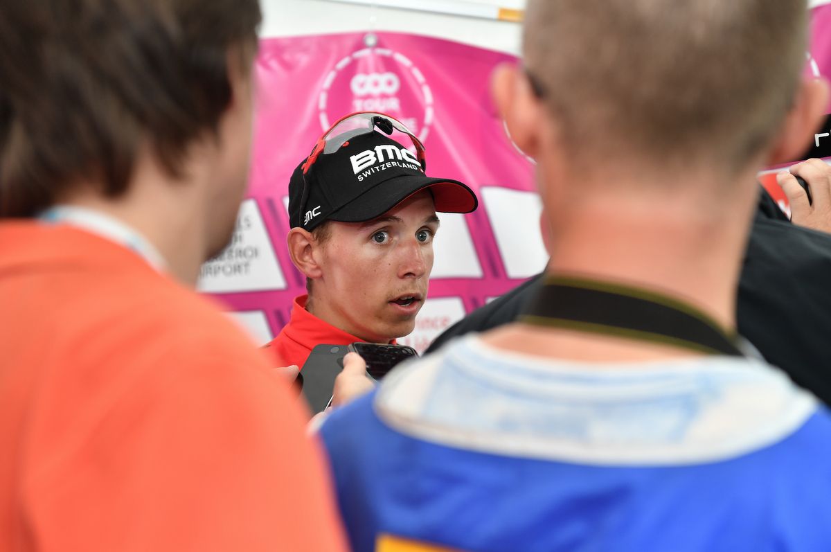 A surprised looking Dylan Teuns (BMC)