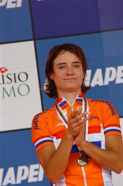 Marianne Vos (Netherlands) considers the one that got away.