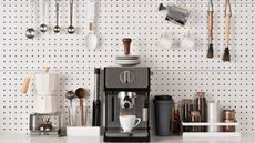 Coffee maker, surrounded by appliances, in a luxury kitchen