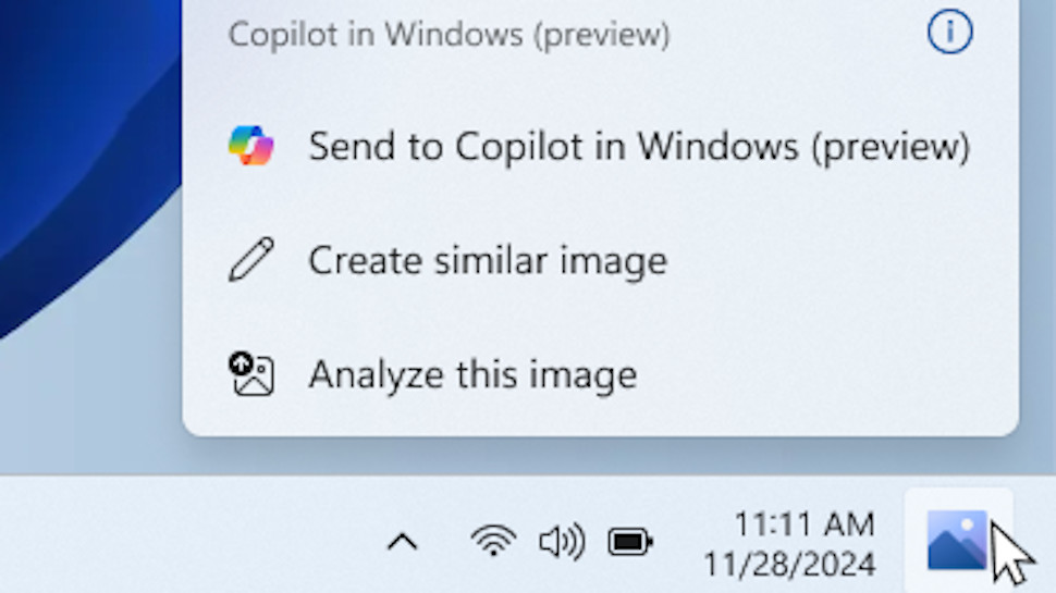 Opciones de copiloto de Windows 11