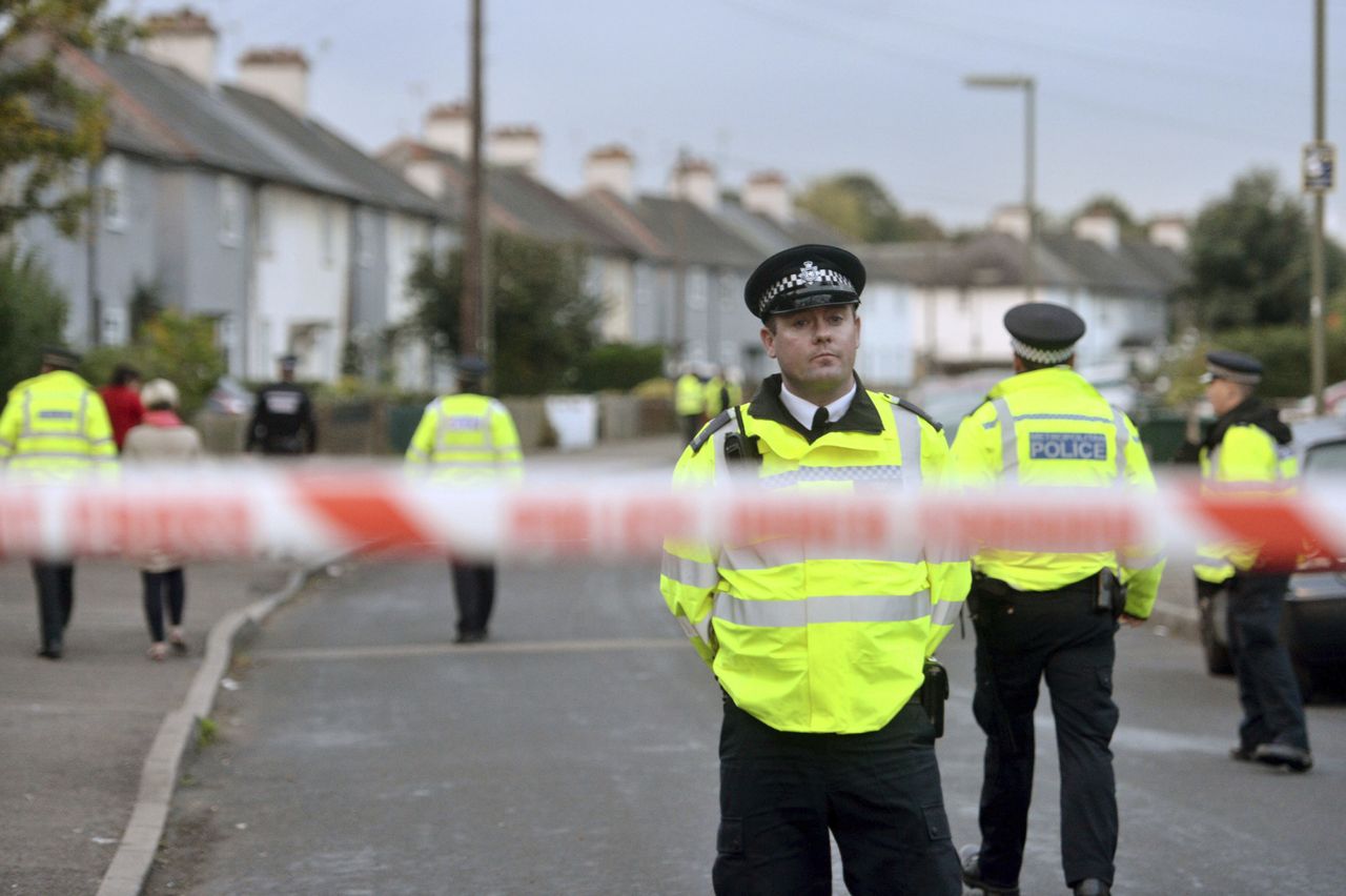 Police officers in southwest London