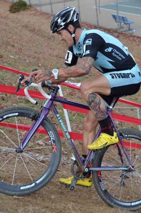 Ben Berden (Ops Ale) on his way to winning the Elite Men's race