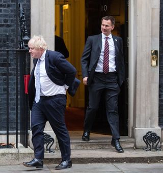 Boris Johnson and Jeremy Hunt outside 10 Downing Street