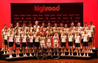 The 2008 High Road team lines up.