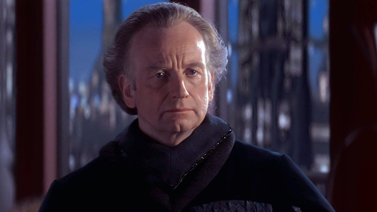 Palpatine looking stern