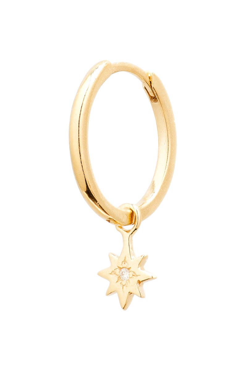Jac+jo Icon Starburst Charm Hoop Earring