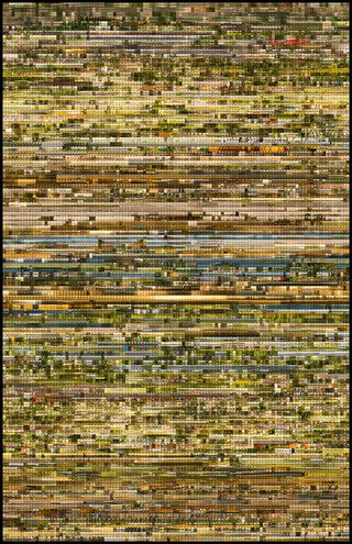 Mosaic of 20,000 individual images taken from train windows during a 10,000-mile journey across the US by photographer Katie Edwards