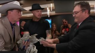 Baron Corbin and JBL playing Poker in the WWE