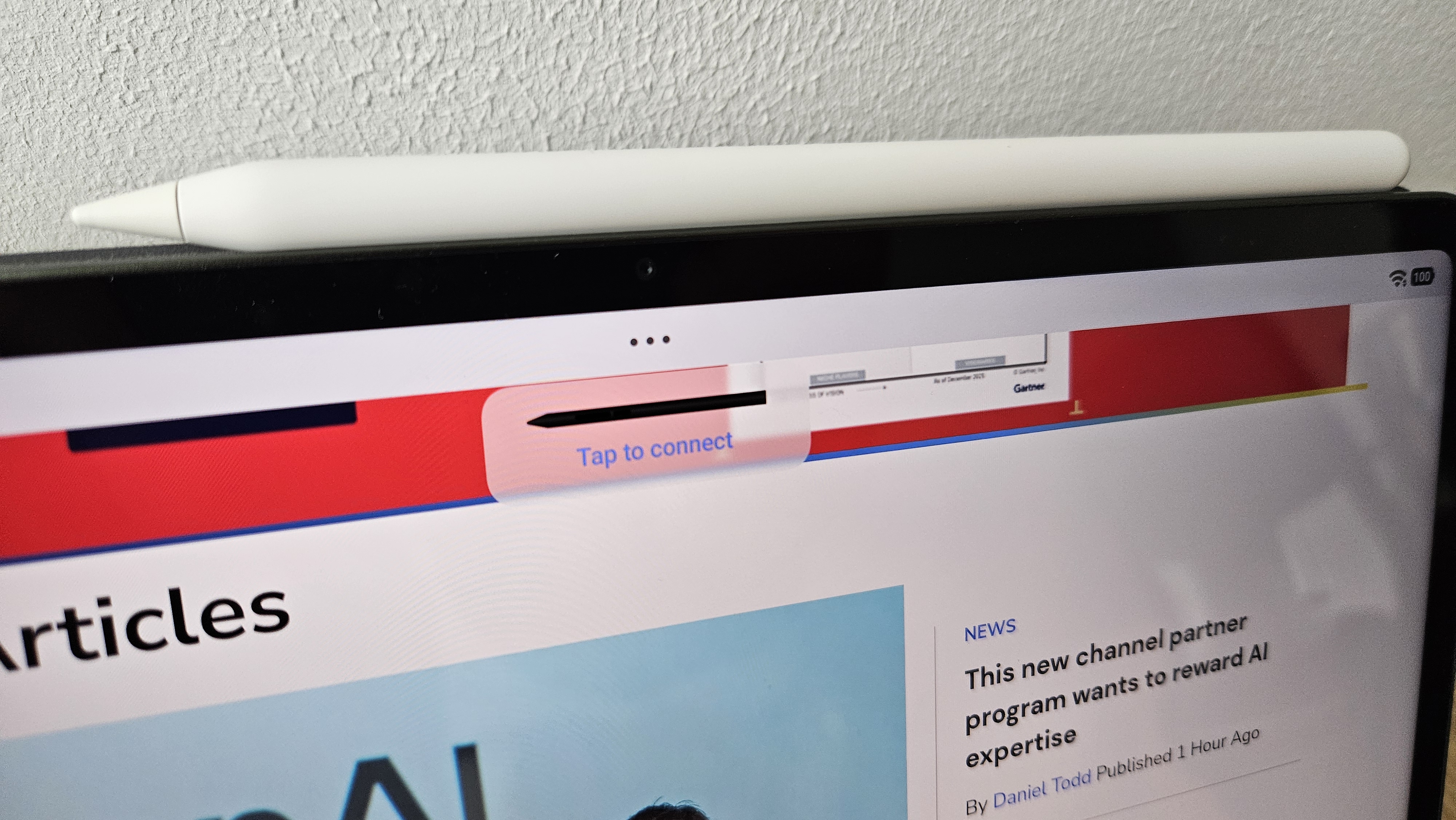 The Xiaomi 8 Pro on a desk