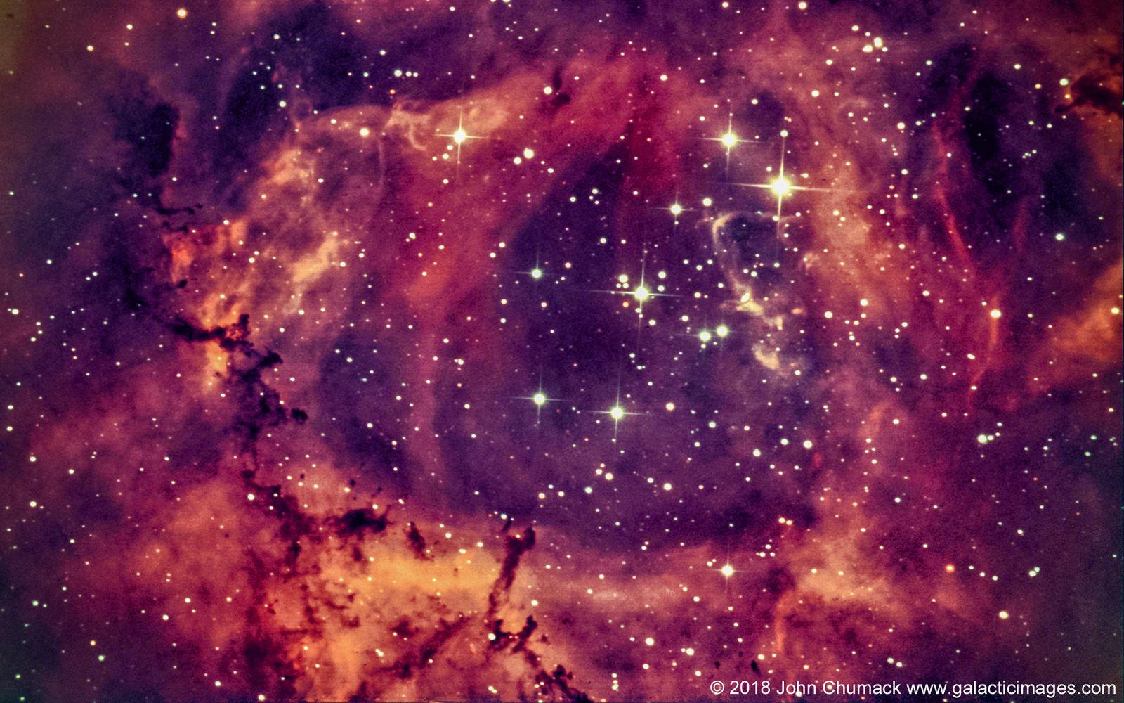 Центр туманности. Rosette Nebula. Космос-2244 фото.