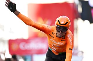 MADRID, SPAIN - SEPTEMBER 08: Luis Angel Mate of Spain and Team Euskaltel - Euskadi sprints during the La Vuelta - 79th Tour of Spain 2024, Stage 21 a 24.6km individual time trial stage from Madrid to Madrid / #UCIWT / on September 08, 2024 in Madrid, Spain. (Photo by Tim de Waele/Getty Images)