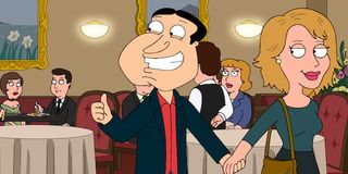 quagmire on date in restaurant family guy