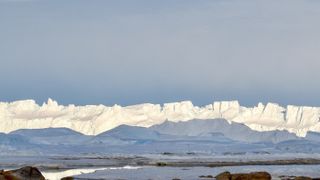 The Antarctic coast where the East Antarctic Ice sheet comes into contact with the sea.