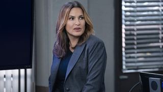 Mariska Hargitay as Captain Olivia Benson in a blazer in Law & Order: SVU season 24