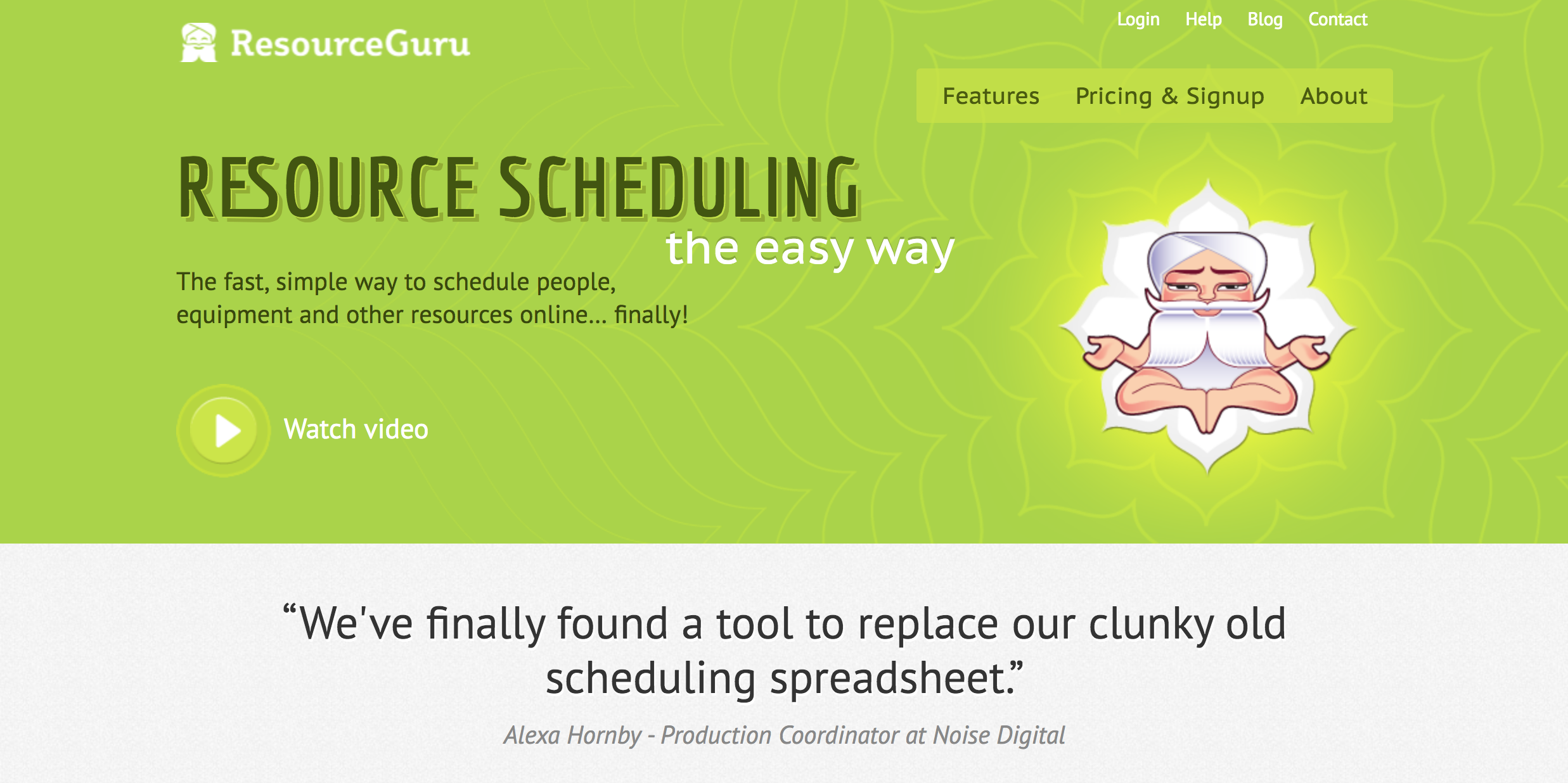 Resource Guru project management software