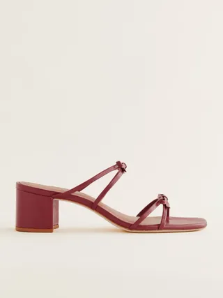 burgundy sandals