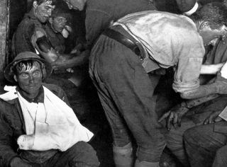An Australian soldier suffers from shellshock in World War I.