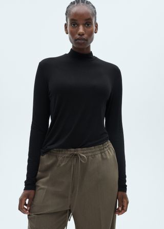 Turtleneck T-Shirt - Women | Mango United Kingdom