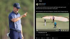 Justin Rose performing AimPoint at the US Open and a viral social media post about AimPoint