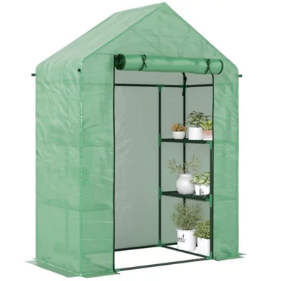 Outsunny Greenhouse for Outdoor Portable Gardening Plant Grow House Green