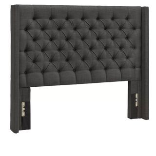 grey upholstered headboard