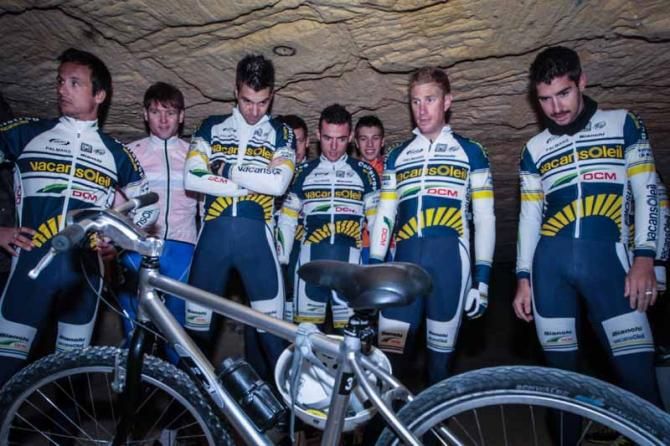The first task for Vacansoleil was mountain biking underground