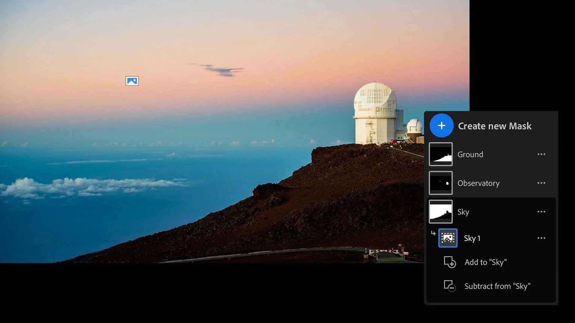 Photo of observatory on cliff overlooking sea