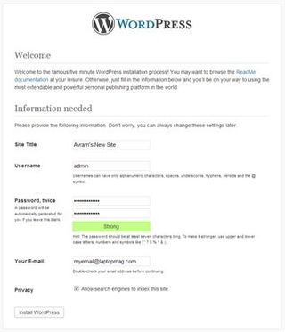 wordpress username