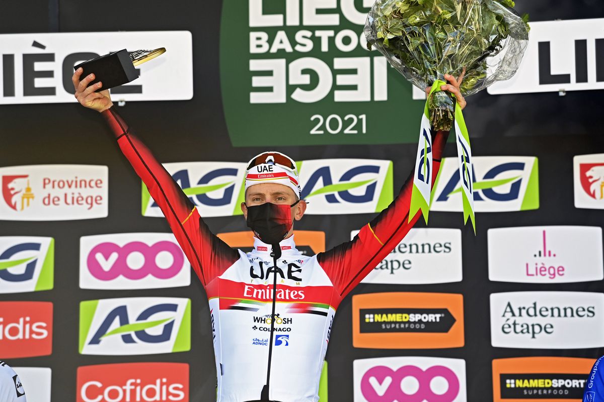 Liege - Bastogne - Liege 2021 - 107th Edition - Liege - Liege 259,1 km - 25/04/2021 - Tadej Pogacar (SLO - UAE Team Emirates) - photo Vincent Kalut/PN/BettiniPhoto&Acirc;&copy;2021