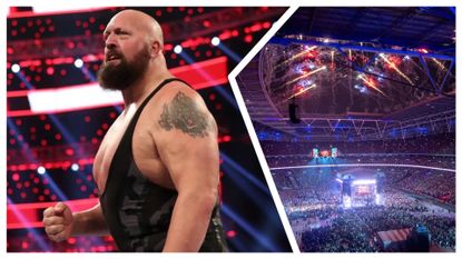 an image of Paul Wight spliced with an image of the arena 