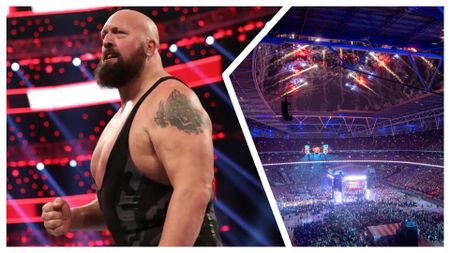 an image of Paul Wight spliced with an image of the arena 